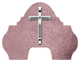 DARAY-L-510-SL-SH-OR Silver Single Cross Shimmer Orchid